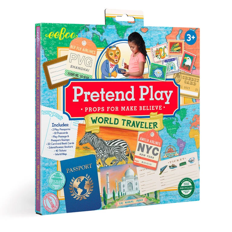 Eeboo World Traveler Pretend Play Set 3 Eeboo World Traveler Pretend Play Set