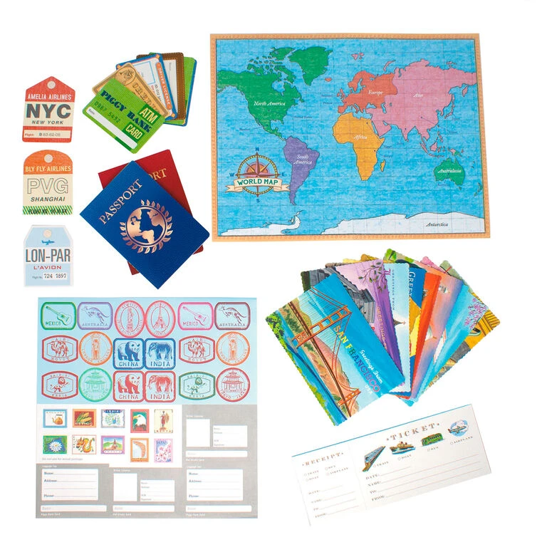 Eeboo World Traveler Pretend Play Set 4 Eeboo World Traveler Pretend Play Set - Image 2