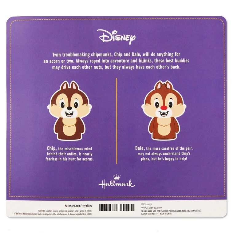 Hallmark Itty Bittys® Disney Chip & Dale Plush, Set Of 2 8 Hallmark Itty Bittys® Disney Chip & Dale Plush, Set Of 2 - Image 6